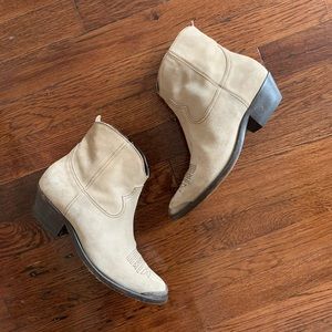 Golden goose tan suede booties